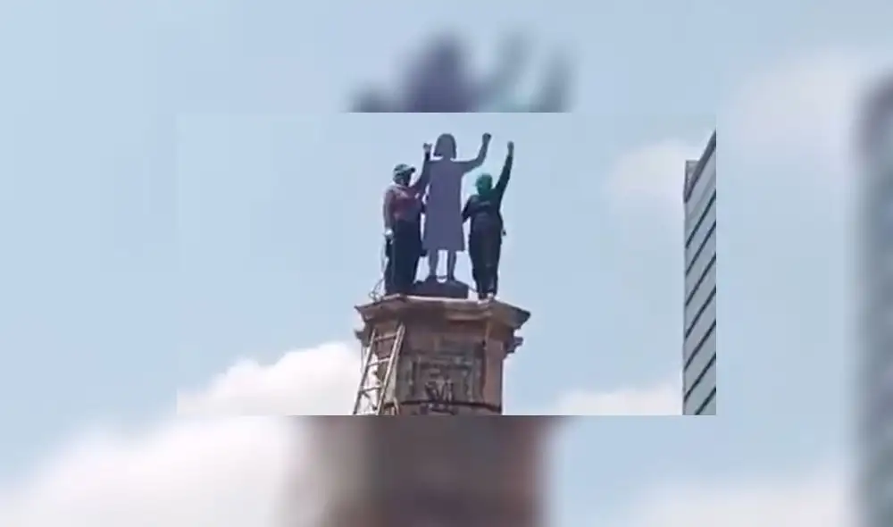 La jefa de Gobierno de la Ciudad de México, Claudia Sheinbaum, anunció que la estatua de Cristobal Colón sería sustituida por la figura de una mujer indígena elaborada por el artista Pedro Reyes. Foto: captura de Twitter La jefa de Gobierno de la Ciudad de México, Claudia Sheinbaum, anunció que la estatua de Cristobal Colón sería sustituida por la figura de una mujer indígena elaborada por el artista Pedro Reyes. Foto: captura de Twitter