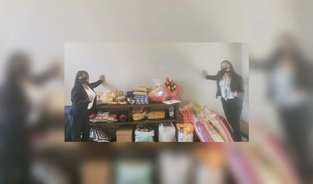 Desde la mañana se empezó a recibir donaciones de víveres para los niños. Foto: difusión