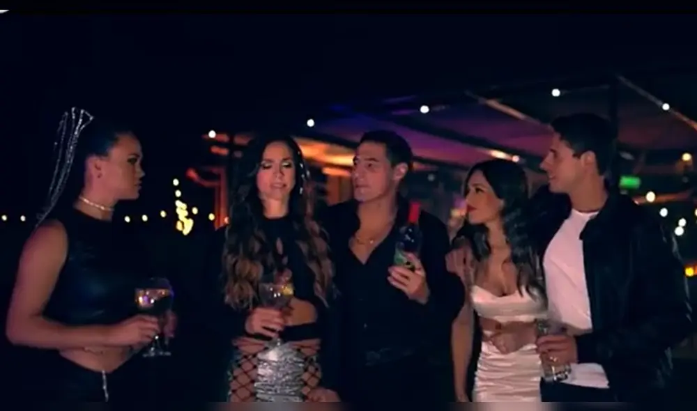 La apasionada escena se dio entre los chicos reality Luciana Fuster y Patricio Parodi. Foto: captura de video de Instagram