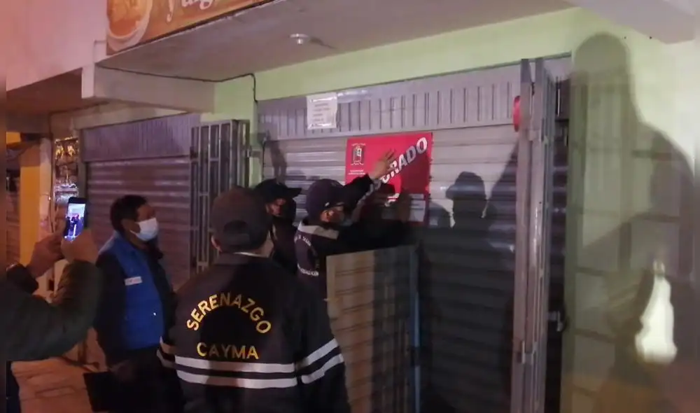 Locales clausurados deberán subsanar observaciones. Foto: Municipalidad de Cayma Locales clausurados deberán subsanar observaciones. Foto: Municipalidad de Cayma