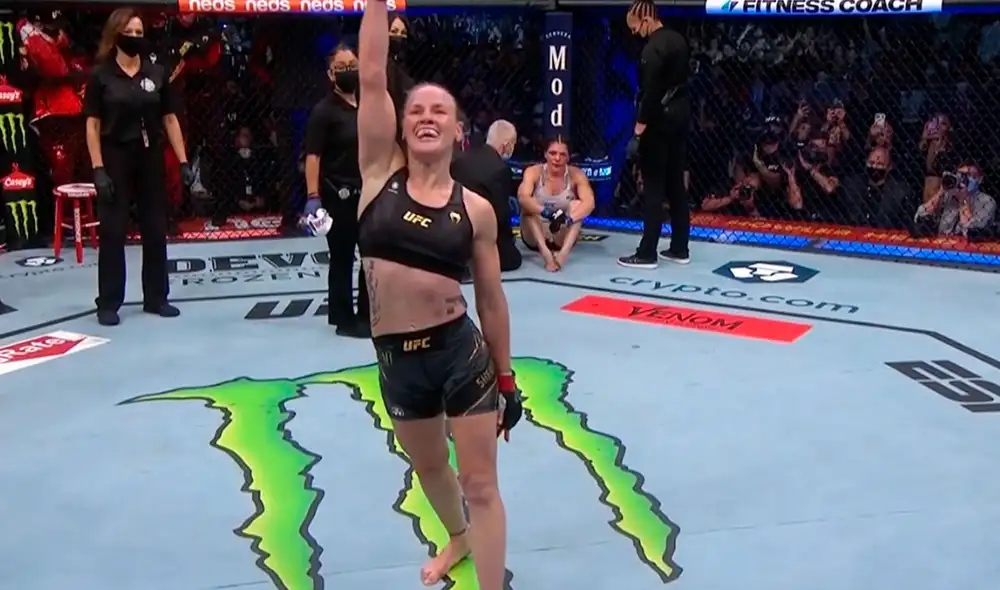 El T-Mobile Arena de Las Vegas, fue el escenario donde se enfrentaron Valentina Shevchenko y Lauren Murphy. Foto: captura Star+