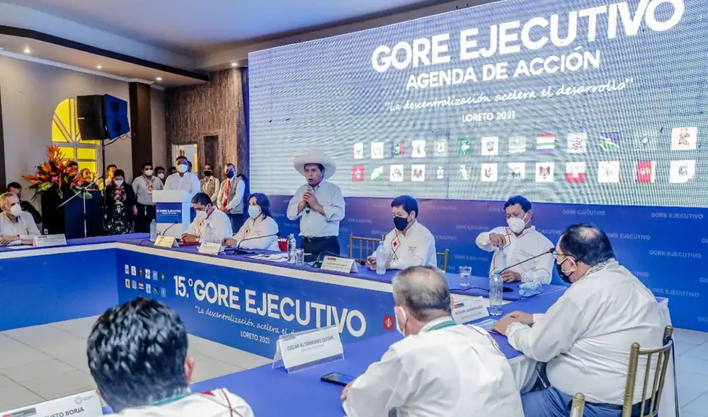El presidente Pedro Castillo cerró el 15.° Gore Ejecutivo. Foto: Presidencia El presidente Pedro Castillo cerró el 15.° Gore Ejecutivo. Foto: Presidencia