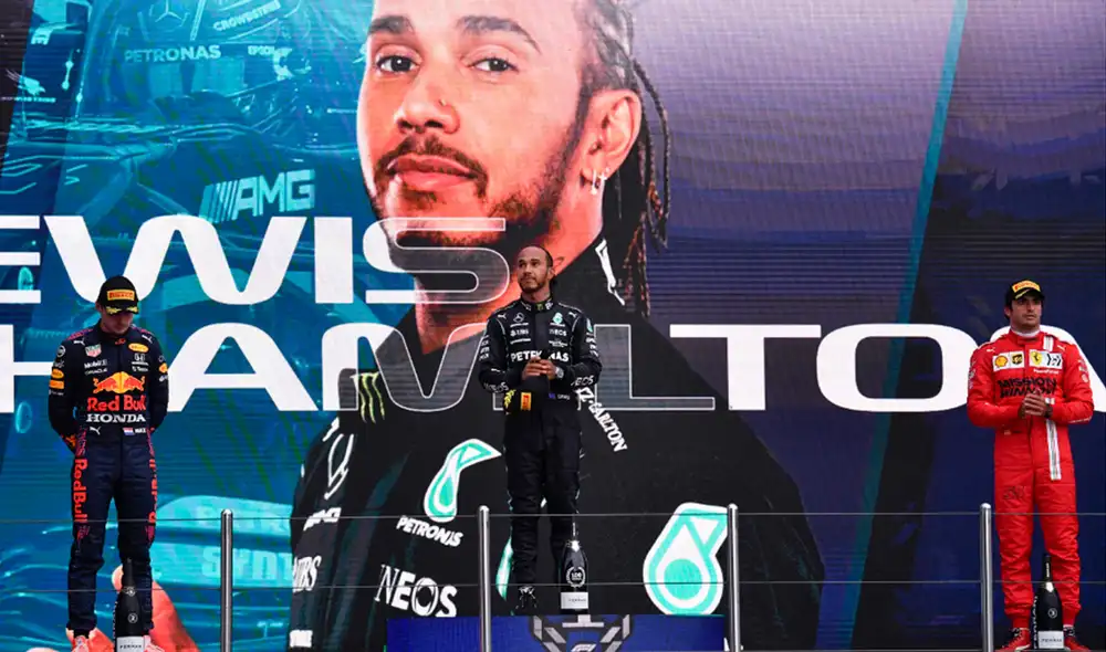 Hamilton desplazó a Vertappen del primer lugar en el Mundial de pilotos. Foto: AFP