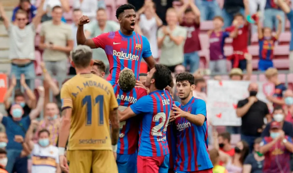 Los azulgranas golearon con un tanto de Ansu Fati. Foto: EFE
