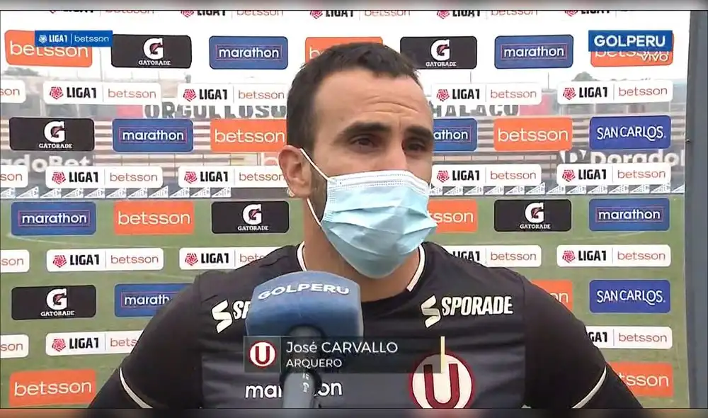 José Carvallo atajó dos penales en la victoria de Universitario por 3-1 ante Sport Huancayo. Foto: GolPerú José Carvallo atajó dos penales en la victoria de Universitario por 3-1 ante Sport Huancayo. Foto: GolPerú
