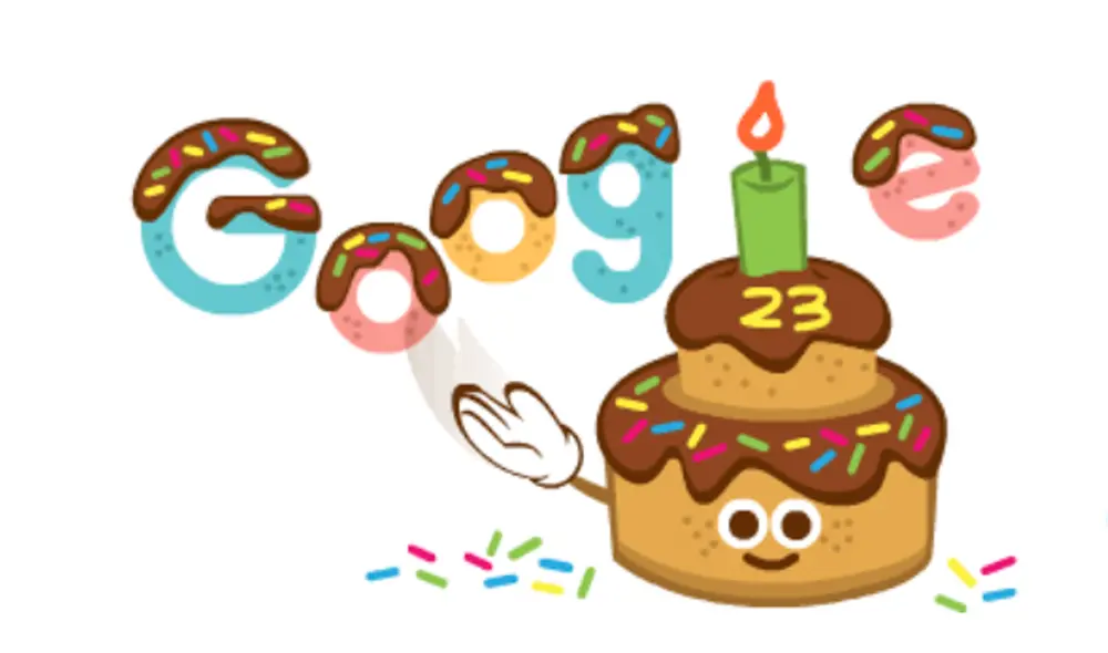 Google celebra su aniversario número 23 desde su creación en 1977. Foto: captura Google