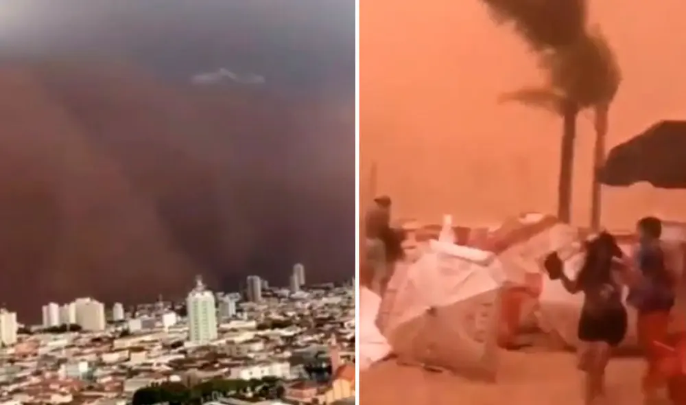 Los satélites del Instituto Nacional de Meteorología mostraron que el municipio de Franca registró vientos intensos de hasta 60 kilómetros por hora. Foto: captura/Infobae Los satélites del Instituto Nacional de Meteorología mostraron que el municipio de Franca registró vientos intensos de hasta 60 kilómetros por hora. Foto: captura/Infobae