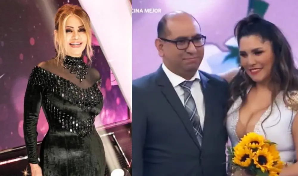 Gisela Valcárcel felicita a Lady Guillén y Christiam Uribe por su compromiso. Foto: GV Producciones/ América TV