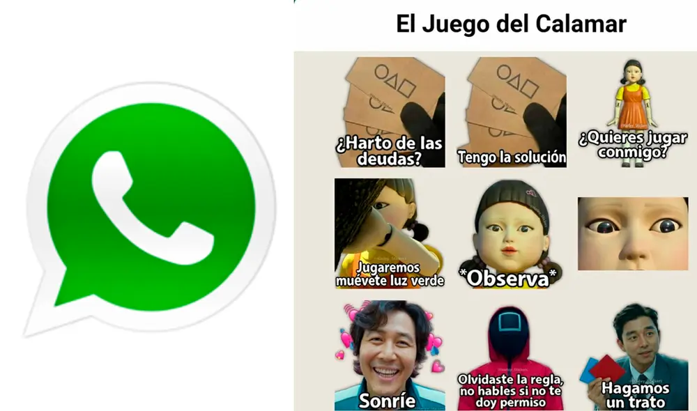 Hazte con los mejores stickers de El juego del calamar para que tus chats de WhatsApp sean más entretenidos. Foto composición La República Hazte con los mejores stickers de El juego del calamar para que tus chats de WhatsApp sean más entretenidos. Foto composición La República