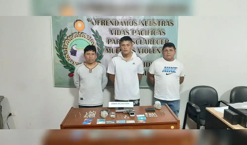 Los Gatilleros de Alto Moche están acusados de extorsión, robo y homicidios. Foto: PNP