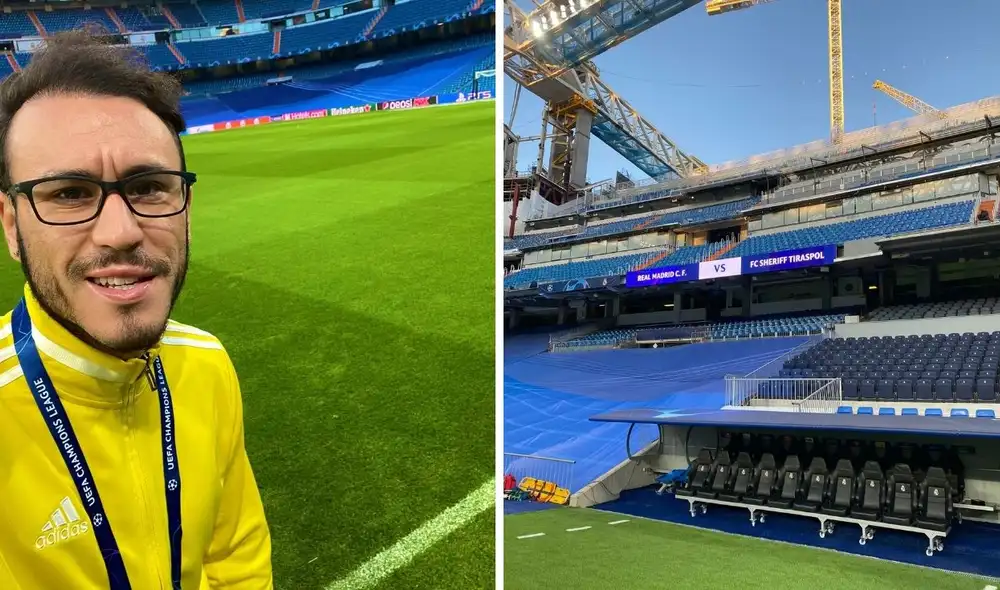Gustavo Dulanto en el Santiago Bernabéu. Foto: @GDulanto.