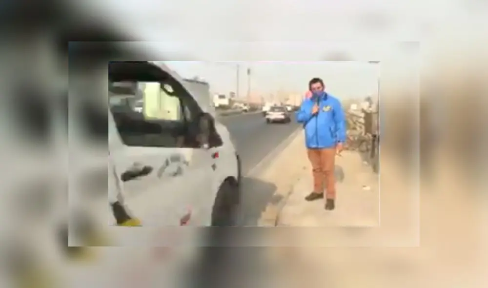 El hombre de prensa se encontraba en la Carretera Central. Foto: captura Panamericana Noticias
