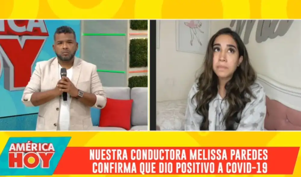 Melissa Paredes cuenta detalles de su salud en América hoy tras contagiarse de coronavirus. Foto: captura de América TV