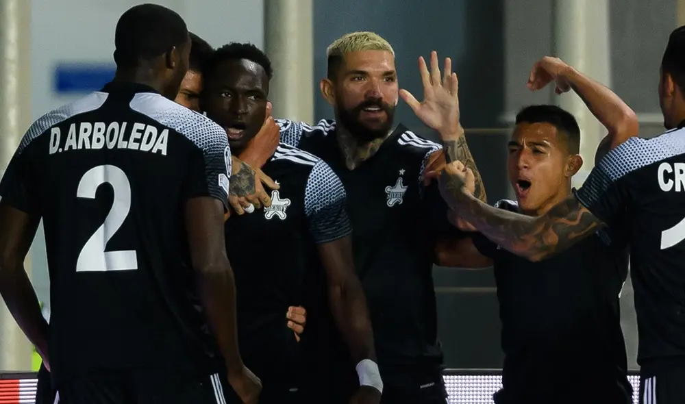 Con la cabeza, Yakhshiboev abrió el marcador a favor del Sheriff sobre Real Madrid. Foto: TyC Sports Con la cabeza, Yakhshiboev abrió el marcador a favor del Sheriff sobre Real Madrid. Foto: TyC Sports