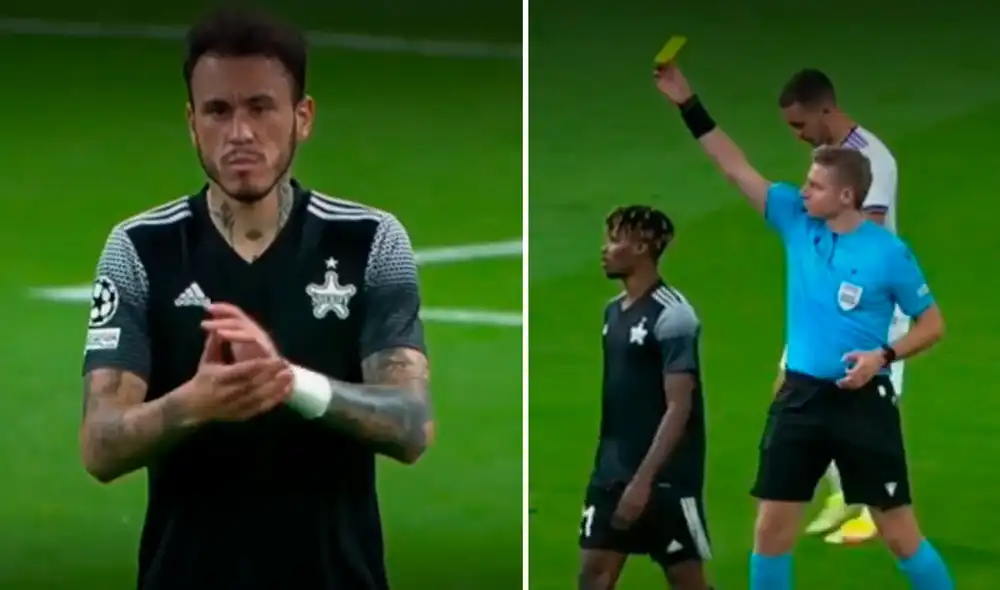 Dulanto vio la tarjeta amarilla tras una falta táctica sobre Valverde. Foto: captura ESPN Dulanto vio la tarjeta amarilla tras una falta táctica sobre Valverde. Foto: captura ESPN