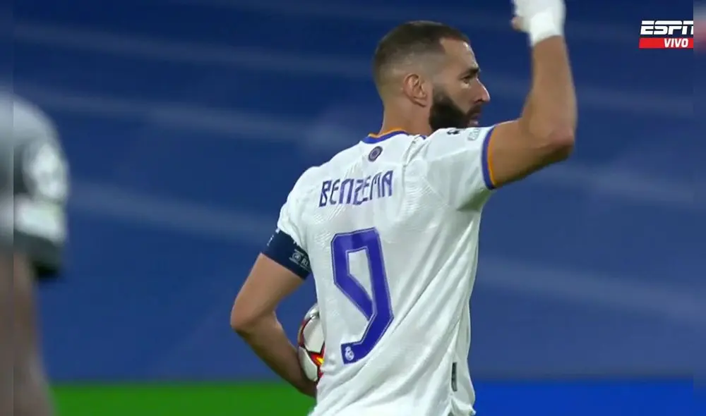 Karim Benzema puso el 1-1 a los 65 minutos ante el Sheriff por la Champions League. Foto: captura ESPN