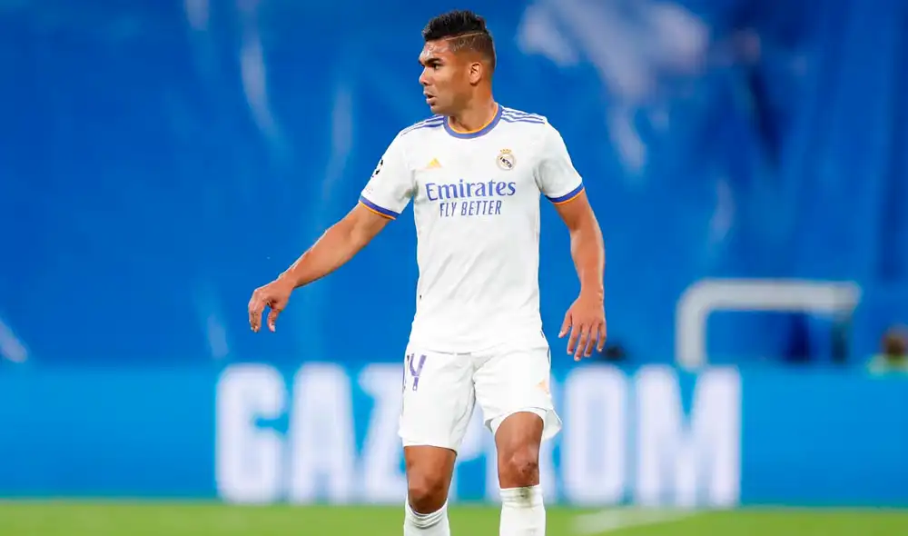 Casemiro jugó 66 minutos en el partido entre Real Madrid y Sheriff. Foto: Twitter