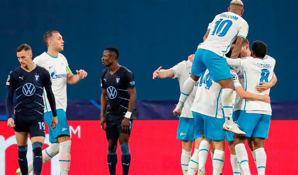 Zenit vs. Malmö se enfrentaron en el Estadio Krestovski. Foto: EFE Zenit vs. Malmö se enfrentaron en el Estadio Krestovski. Foto: EFE