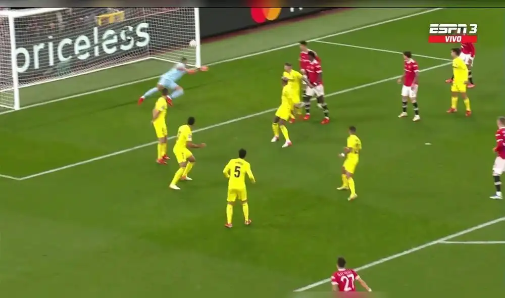 Alex Telles puso el empate para el Manchester United. Fuente: ESPN. Alex Telles puso el empate para el Manchester United. Fuente: ESPN.