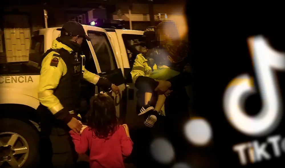 Dos niñas fueron vistas deambulando por la madrugada en una calle de Corrientes, querían cumplir un reto de TikTok. Foto: referencial-composición/Policía de Ibagué