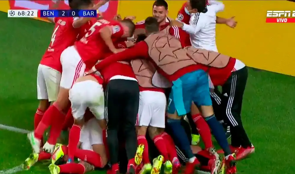 Rafa Silva amplió el marcador para el Benfica en el segundo tiempo. Foto: captura/ESPN 2