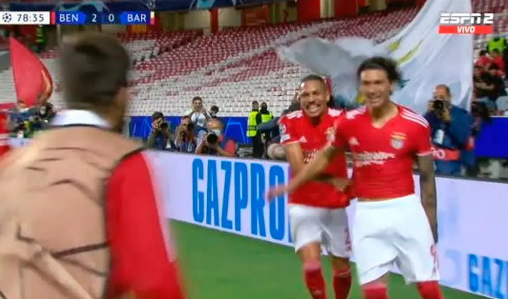 Darwin Núñez anotó su doblete ante el Barcelona. Foto: Captura/ESPN 2 Darwin Núñez anotó su doblete ante el Barcelona. Foto: Captura/ESPN 2