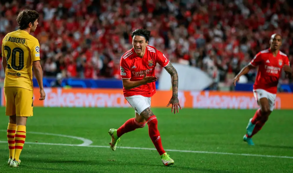 Darwin Núñez fue titular por primera vez en esta temporada de la Champions League con Benfica. Foto: EFE Darwin Núñez fue titular por primera vez en esta temporada de la Champions League con Benfica. Foto: EFE