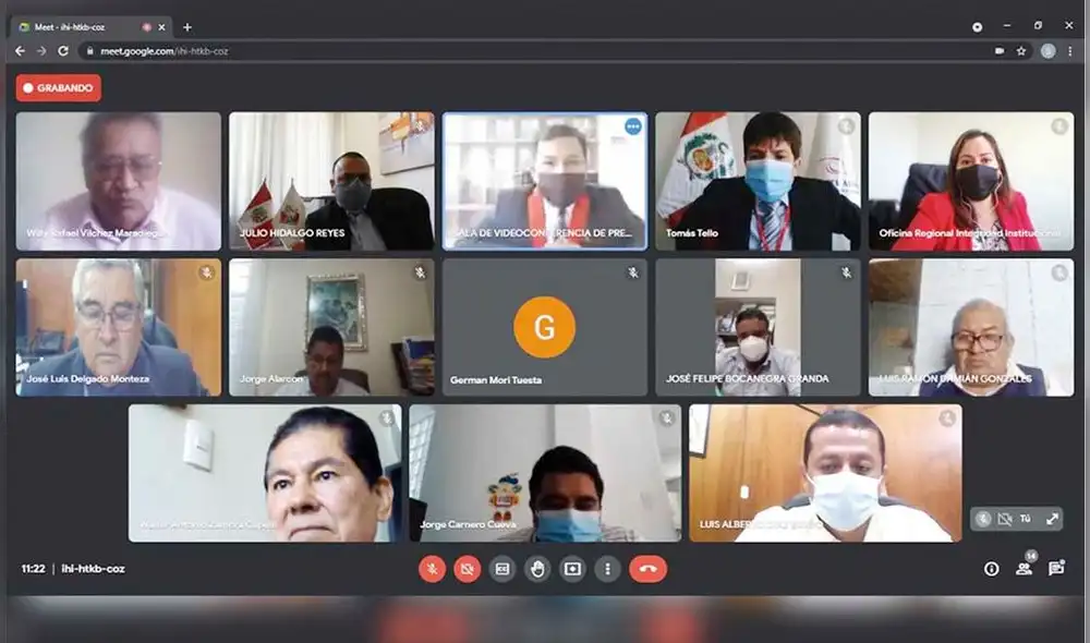 Comisión Regional Anticorrupción de Lambayeque sesionó de forma virtual. Foto: Poder Judicial Comisión Regional Anticorrupción de Lambayeque sesionó de forma virtual. Foto: Poder Judicial