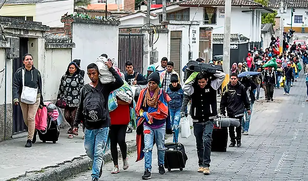 Migrantes venezolanos han emigrado de su país hacia Perú, Colombia y Ecuador. Foto: AFP Migrantes venezolanos han emigrado de su país hacia Perú, Colombia y Ecuador. Foto: AFP