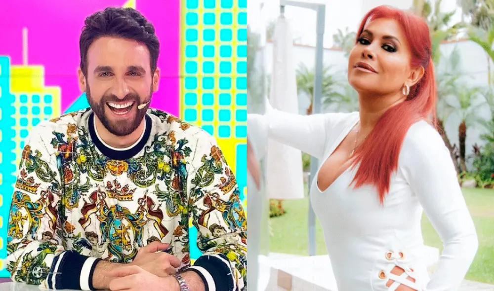 Rodrigo González le recordó a Magaly Medina que ATV tenía un acuerdo firmado con América televisión. Foto. Rodrigo González/ Magaly Medina/ Instagram.