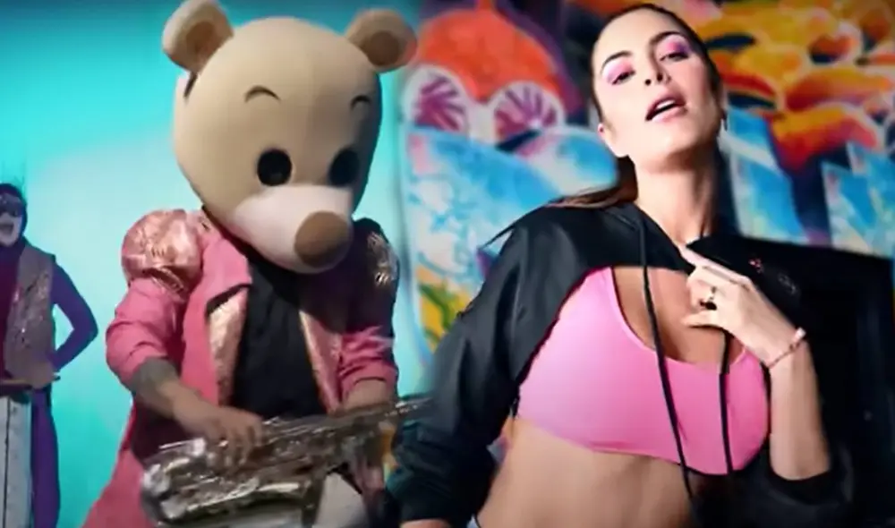 La ex reina de belleza Laura Spoya sorprendió al unirse con DJ Peligro y Osito Lima. Foto: captura YoTube/DJ Peligro