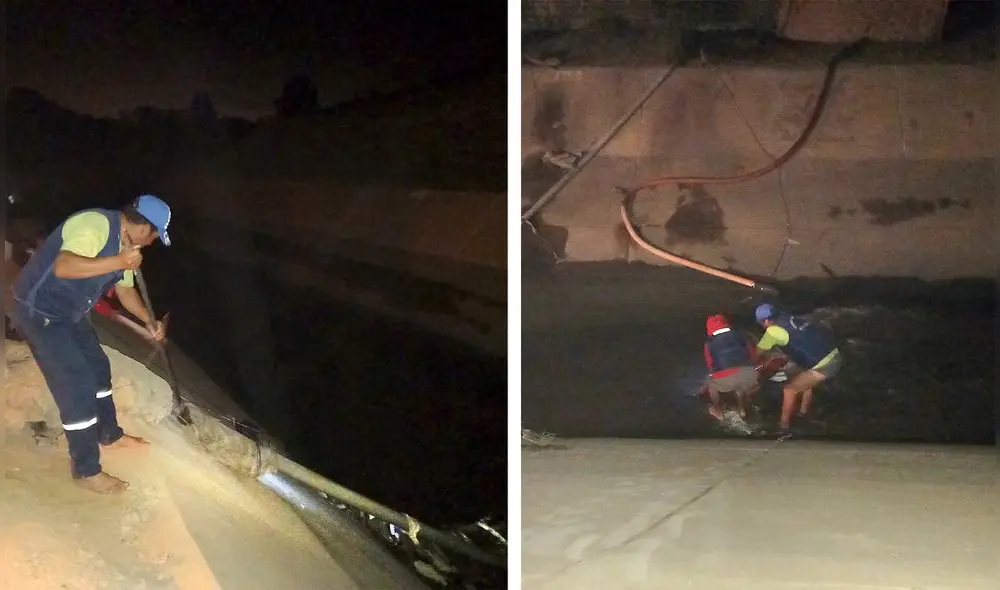 Personal del proyecto retiró las conexiones clandestinas. Foto: Proyecto Especial Chinecas Personal del proyecto retiró las conexiones clandestinas. Foto: Proyecto Especial Chinecas