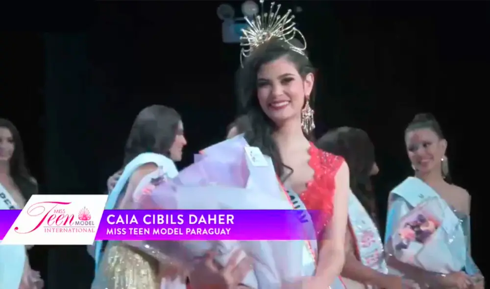 Miss Teen Model Paraguay se lleva la corona. Foto: captura de Miss Teen Model Internacional