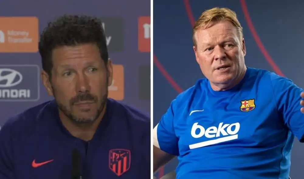 Diego Simeone y Ronald Koeman se enfrentaron en dos oportunidades, con historial favorable para el 'Cholo' de un triunfo y un empate. Foto: LaLiga