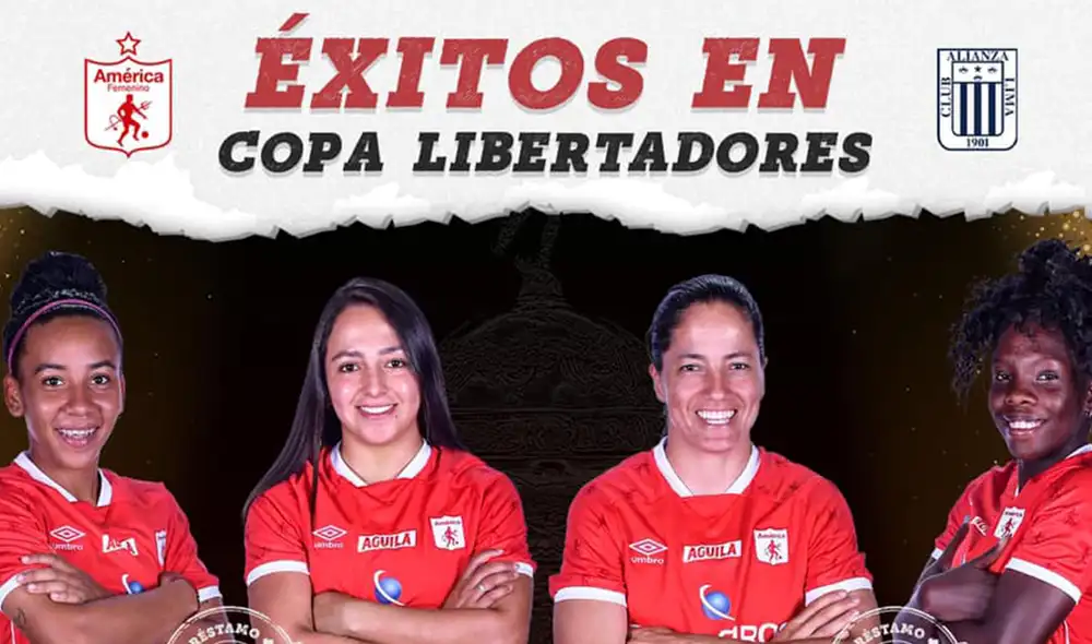 América de Cali les deseó mucho éxitos a sus jugadoras que disputarán el torneo con Alianza Lima. Foto: América de Cali Femenino Facebook