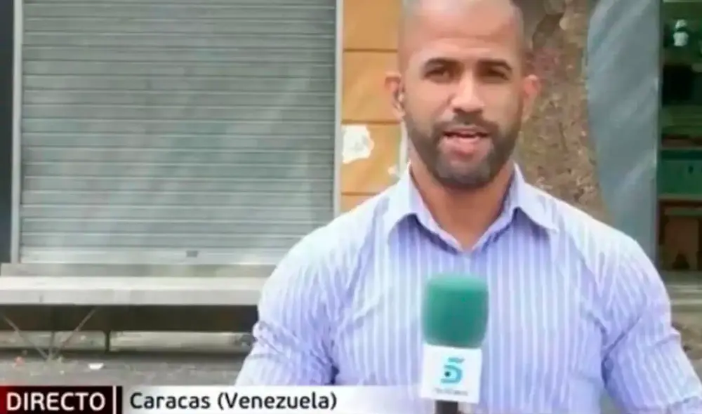El periodista Ángel Rafael Cedeño, de 38 años, trabajaba en Telecinco y en el diario Nius. Foto: captura video/Telecinco