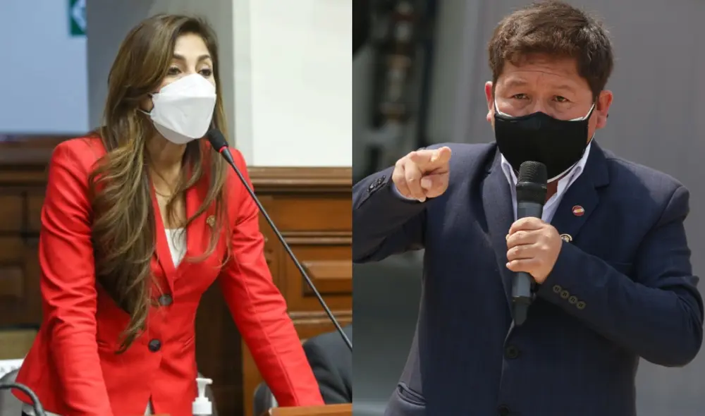 Lady Camones también cuestionó a Guido Bellido por su anuncio de nacionalizar el gas de Camisea. Foto: composición/Congreso/La República