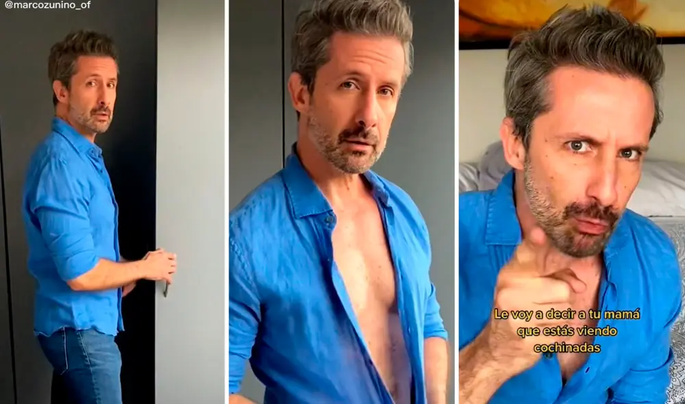 Marco Zunino lleva cuatro días subiendo divertidos videos a TikTok. Foto: composición/TikTok/Marco Zunino