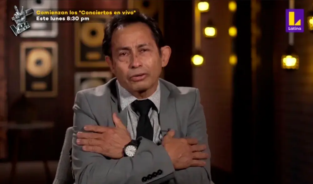 Peter Jiménez se despidió de La Voz senior mediante un video pregrabado. Foto: captura de Latina