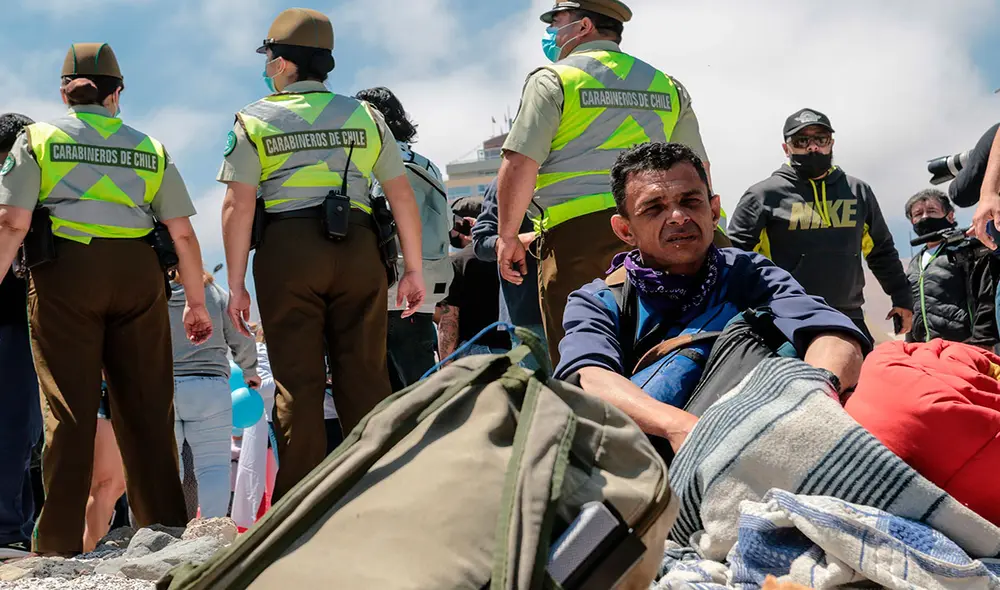 Iquique ha sido epicentro de manifestaciones por la crisis migratoria en Chile. Foto: EFE