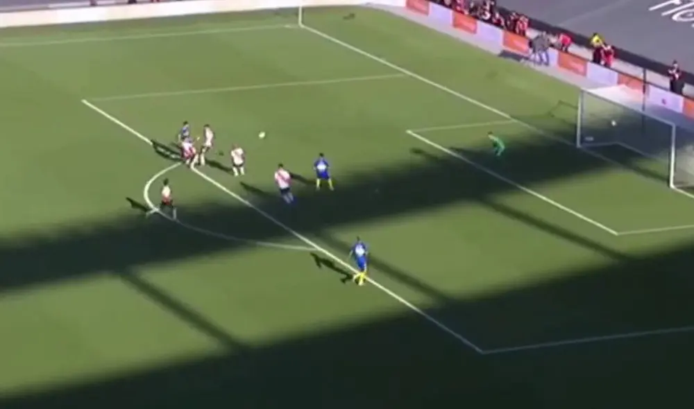 Boca Juniors casi anota el 1-0 de la mano de Orsini. Foto: captura video ESPN