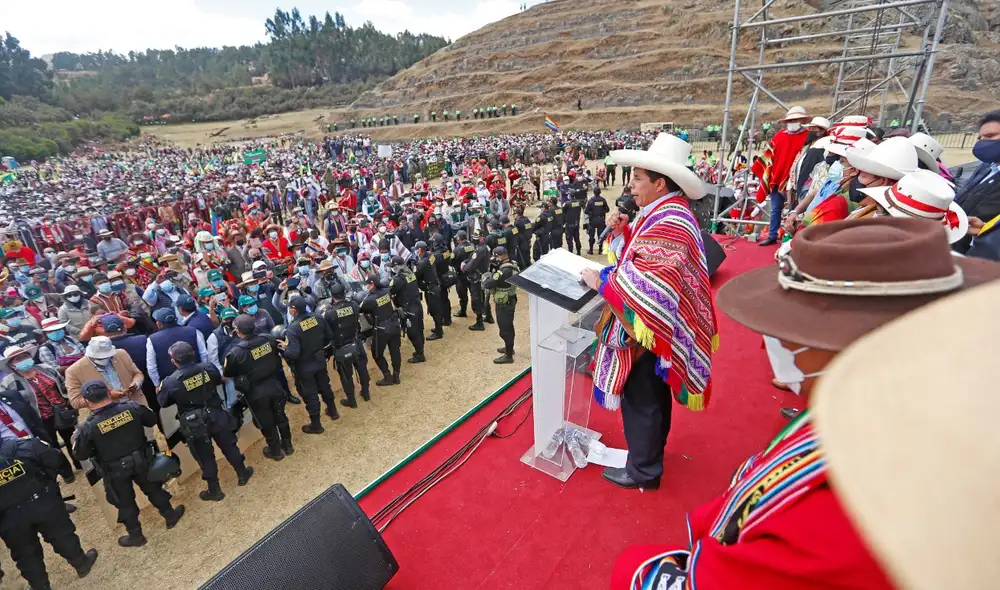El presidente Pedro Castillo inauguró este domingo la Segunda reforma agraria en Cusco. Foto: Presidencia El presidente Pedro Castillo inauguró este domingo la Segunda reforma agraria en Cusco. Foto: Presidencia