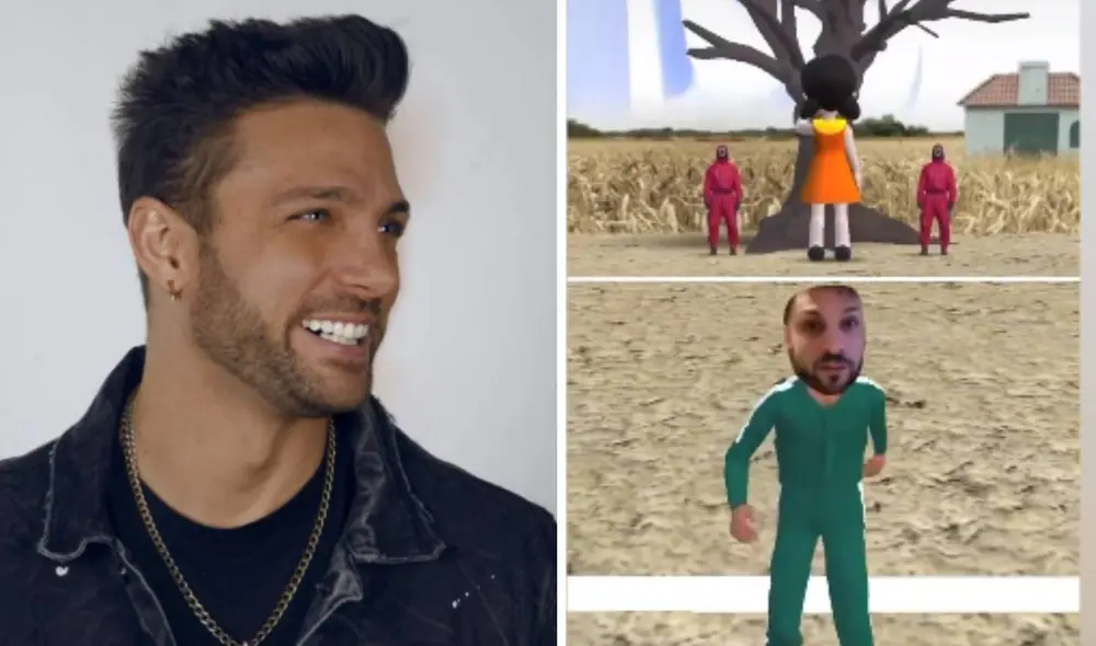 Nicola Porcella se divierte con los retos de El juego del calamar. Foto: Nicola Porcella / Instagram