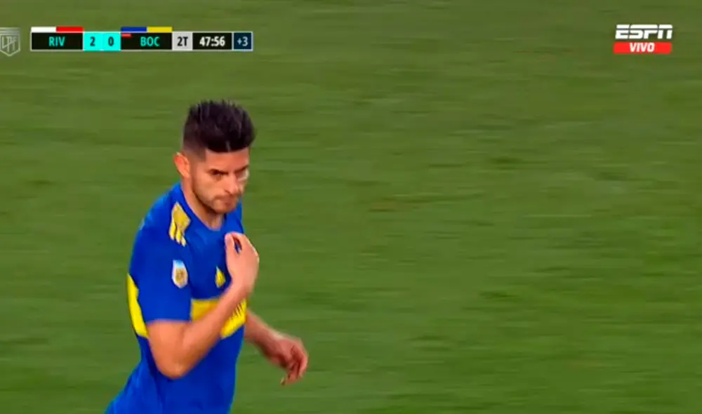 Carlos Zambrano anotó el gol de descuento de Boca Juniors en el superclásico