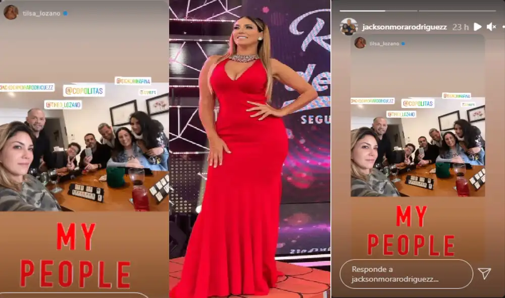 Tilsa Lozano comparte tiempo con sus amigos íntimos. Foto: Instagram de Tilsa Lozano y Jackson Mora