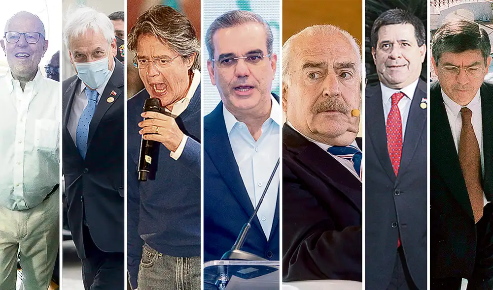 Son catorces líderes latinoamericanos que operaron en paraísos fiscales. Tres presidentes y once exmandatarios: Foto: composición LR Son catorces líderes latinoamericanos que operaron en paraísos fiscales. Tres presidentes y once exmandatarios: Foto: composición LR