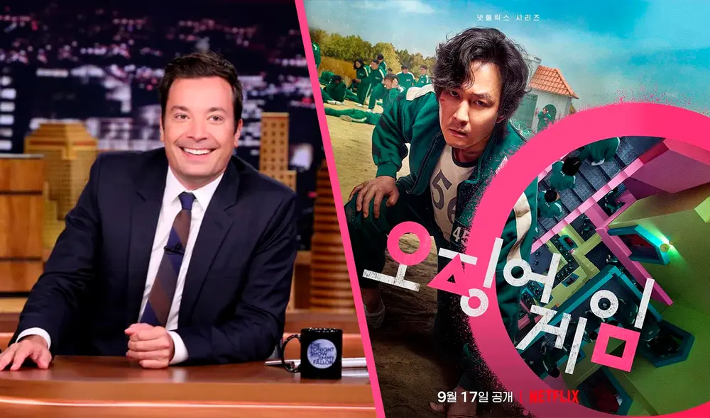 Serie surcoreana se hace presente esta semana en The tonight show con Jimmy Fallon. Foto: composición NBC/Netflix