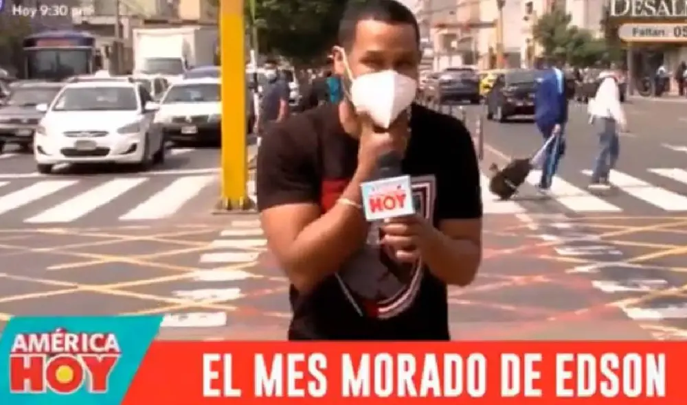 Edson Dávila recorrió la 'ruta del turrón' en el Centro de Lima. Foto: captura América TV Edson Dávila recorrió la 'ruta del turrón' en el Centro de Lima. Foto: captura América TV