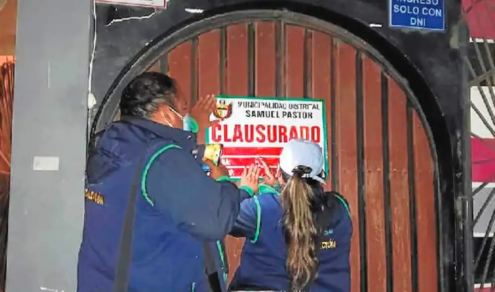 Inspectores comprobaron que locales no tenían permisos correspondientes. Foto: Municipalidad Samuel Pastor