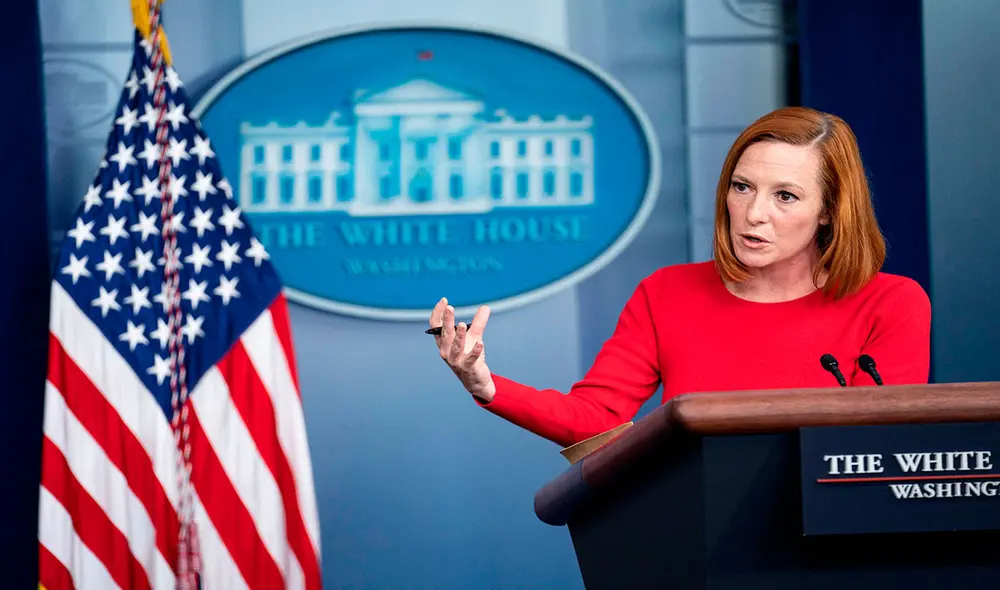 La portavoz de la Casa Blanca, Jen Psaki, se refirió al escándalo de Facebook. Foto: EFE